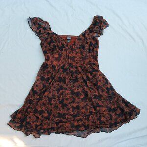 WILD FABLE BUTTERFLY SKATER DRESS WOMENS SMALL